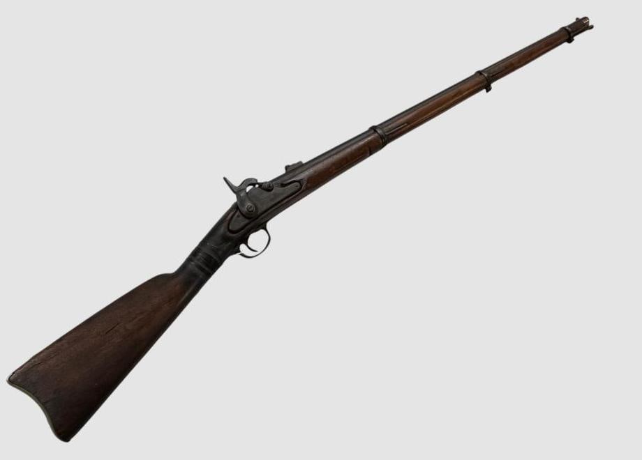 C.S. Richmond VA 1863 marked rifle: C.S. Richmond VA 1863 marked rifle. Overall length approx. 53.5 inches.