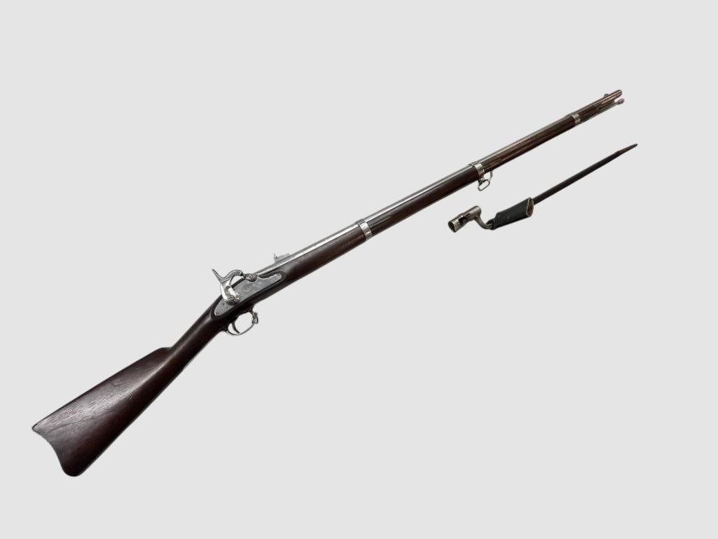 U.S. Millbury marked rifle with bayonet (1 of 11)