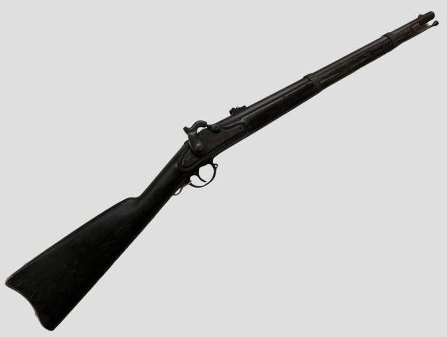 CS Richmond VA 1863 marked rifle: CS Richmond VA 1863 marked rifle. Overall length approx. 41 inches.