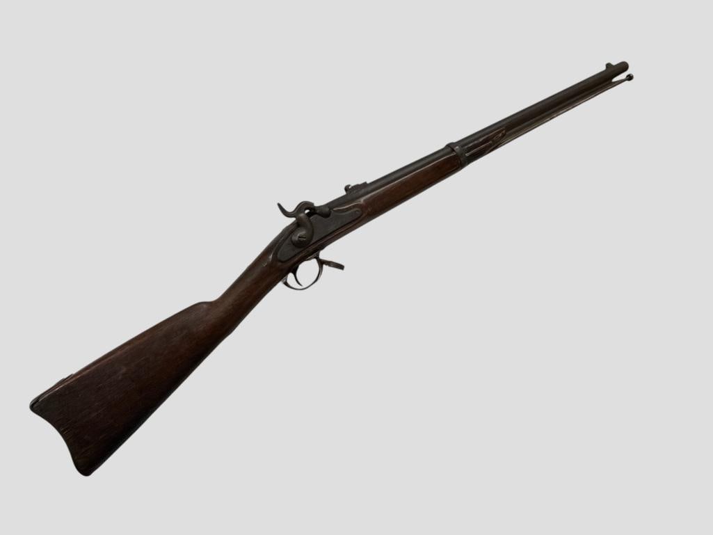 1862 U.S. Springfield Rifle: 1862 U.S. Springfield Rifle. Marked with Eagle on the lock plate and inlaid star on reverse stock. Overall length approx. 42 inches.