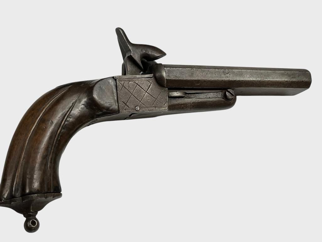 Antique Pinfire Double Barrel Pistol (1 of 7)