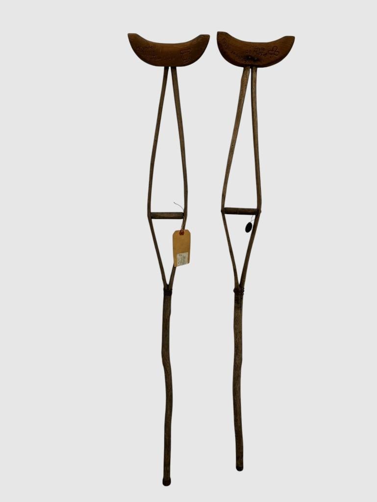 Named crutches and I.D. disc (1 of 7)