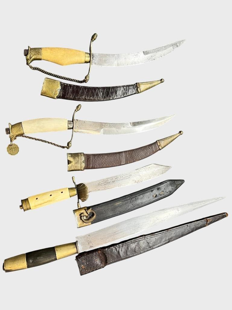 Group of 4 knives: Group of 4 knives. Largest approx. 16 inches.