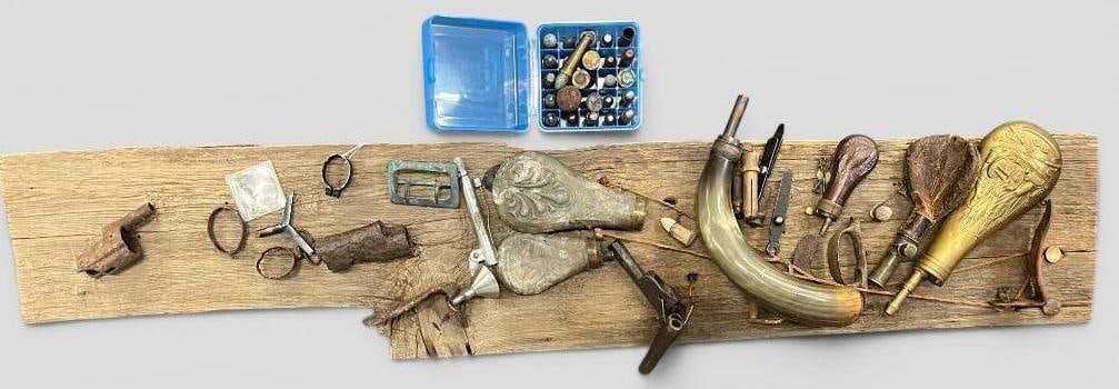Powder Flasks, Horn, Buckles etc (1 of 5)