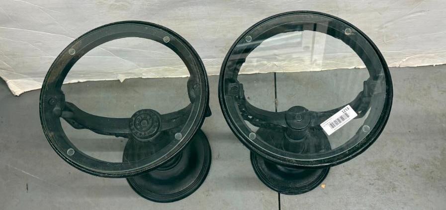 2 Industrial Side Tables - 2