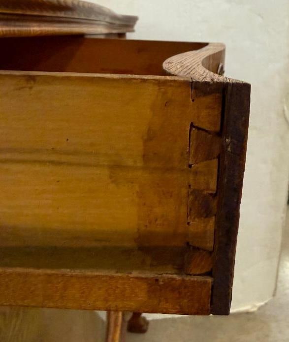 Antique Oak Buffet with mirror - 5