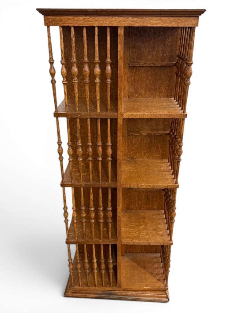 Oak Revolving Bookcase (1 of 5)