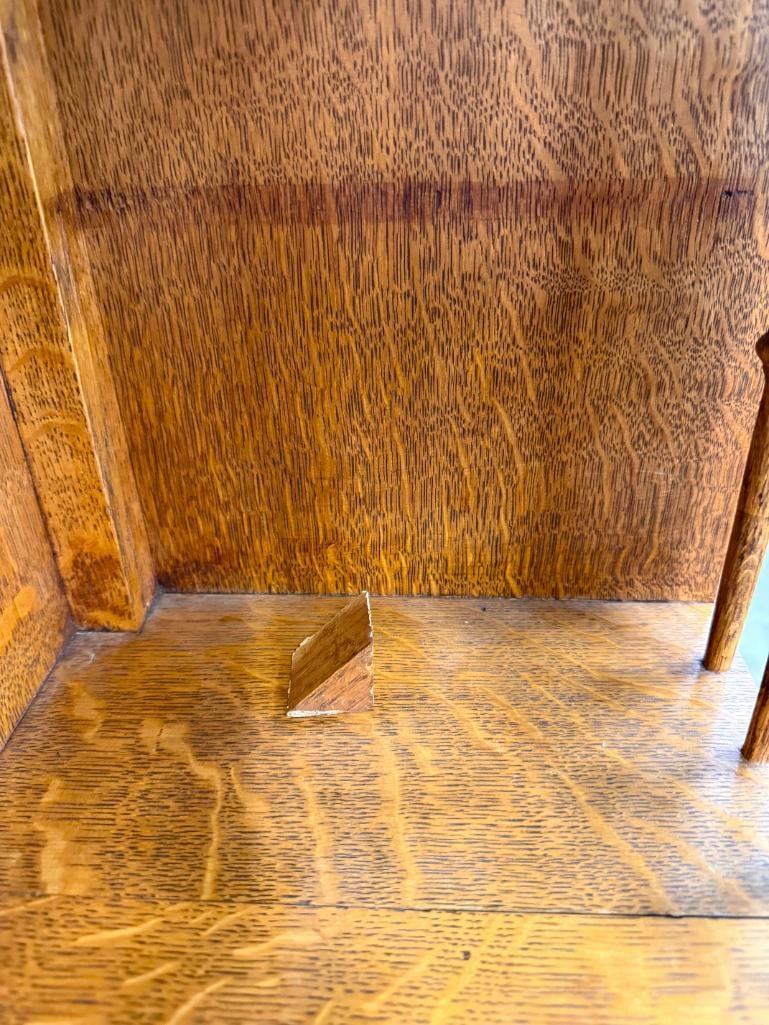 Oak Revolving Bookcase - 4