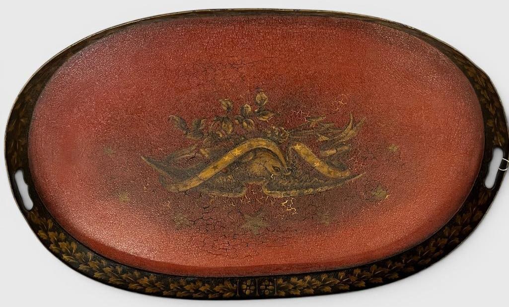 19th Century Tole Tray with Eagle Motif (1 of 7)