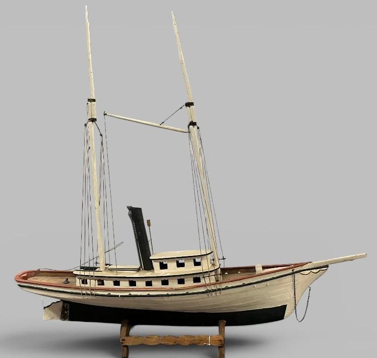 Vintage Folk Art Boat Model (1 of 10)