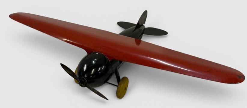 Turner Pressed Steel Toy Airplane: Turner Pressed Steel Toy Airplane. Approx. 12 x 18 x 4 inches.
