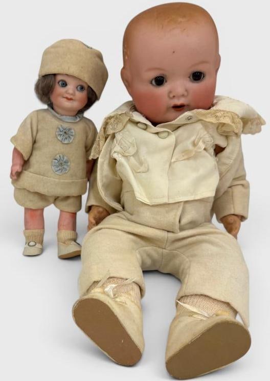 2 Antique German Porcelain Dolls (1 of 12)