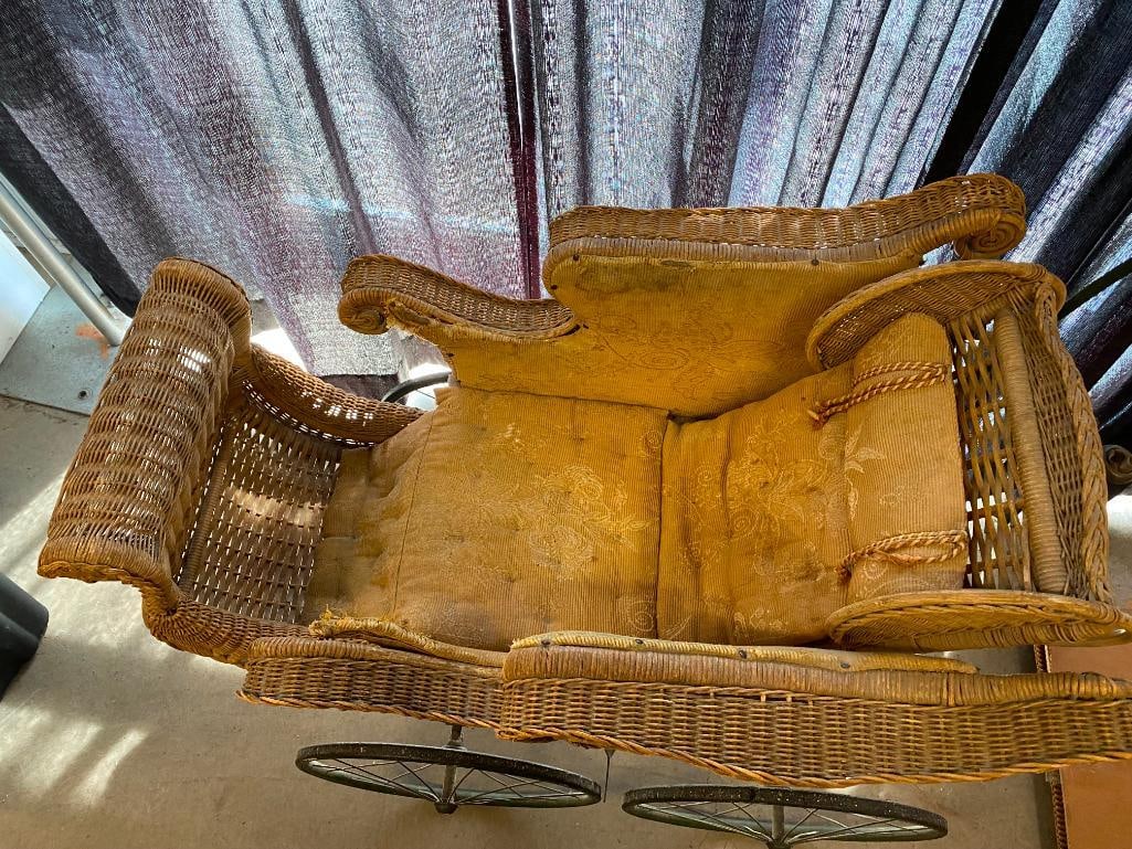 Antique Wicker Buggy - 2