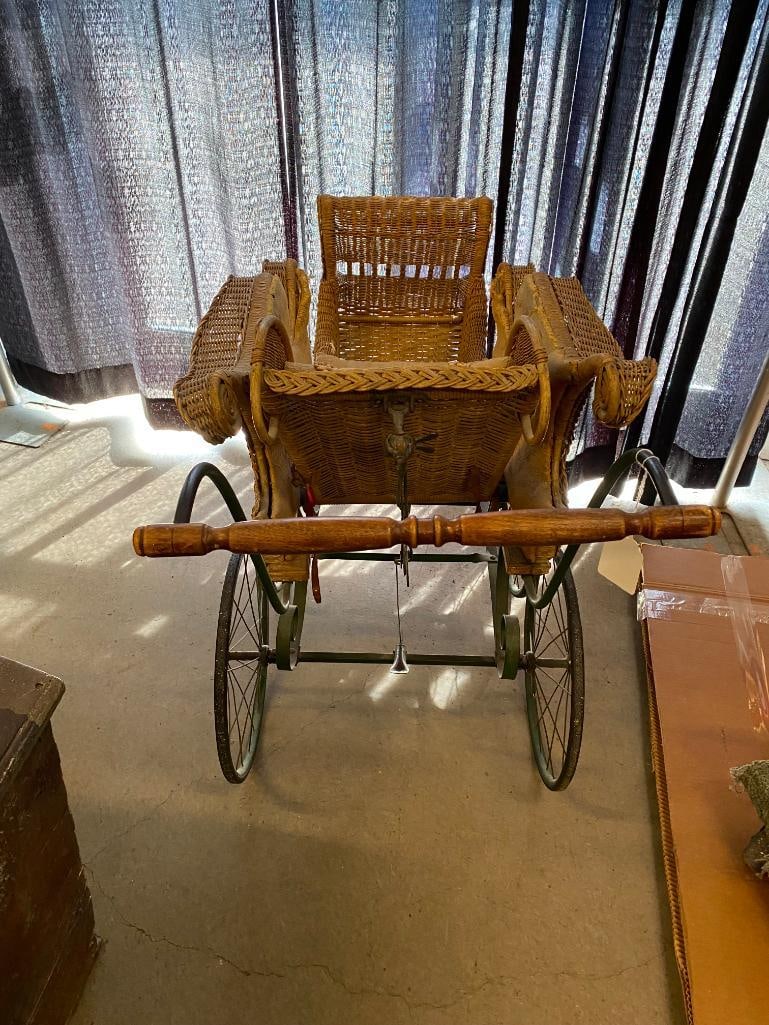 Antique Wicker Buggy - 3