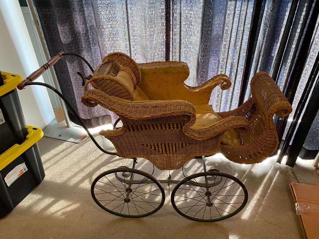 Antique Wicker Buggy - 4