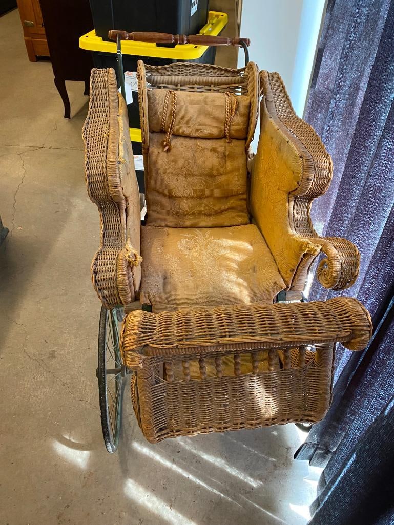 Antique Wicker Buggy - 5