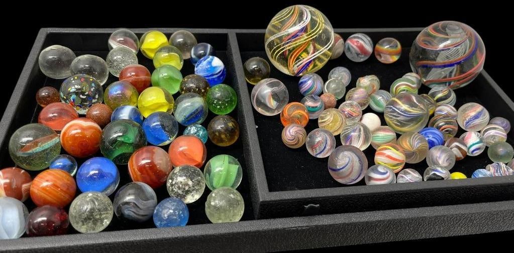 Vintage German Handmade Swirl Marbles and more (1 of 12)