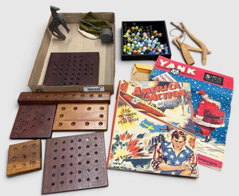 Vintage Marbles and Games: Vintage Marbles,Games and America in Action - The Patriotic Action Playbook.