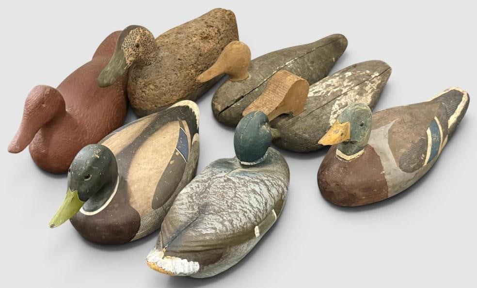 7 Wood and Plastic Duck Decoys (1 of 9)