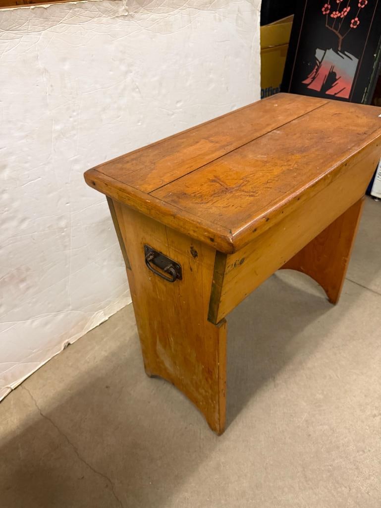 Antique Pine Dough Box Table - 3