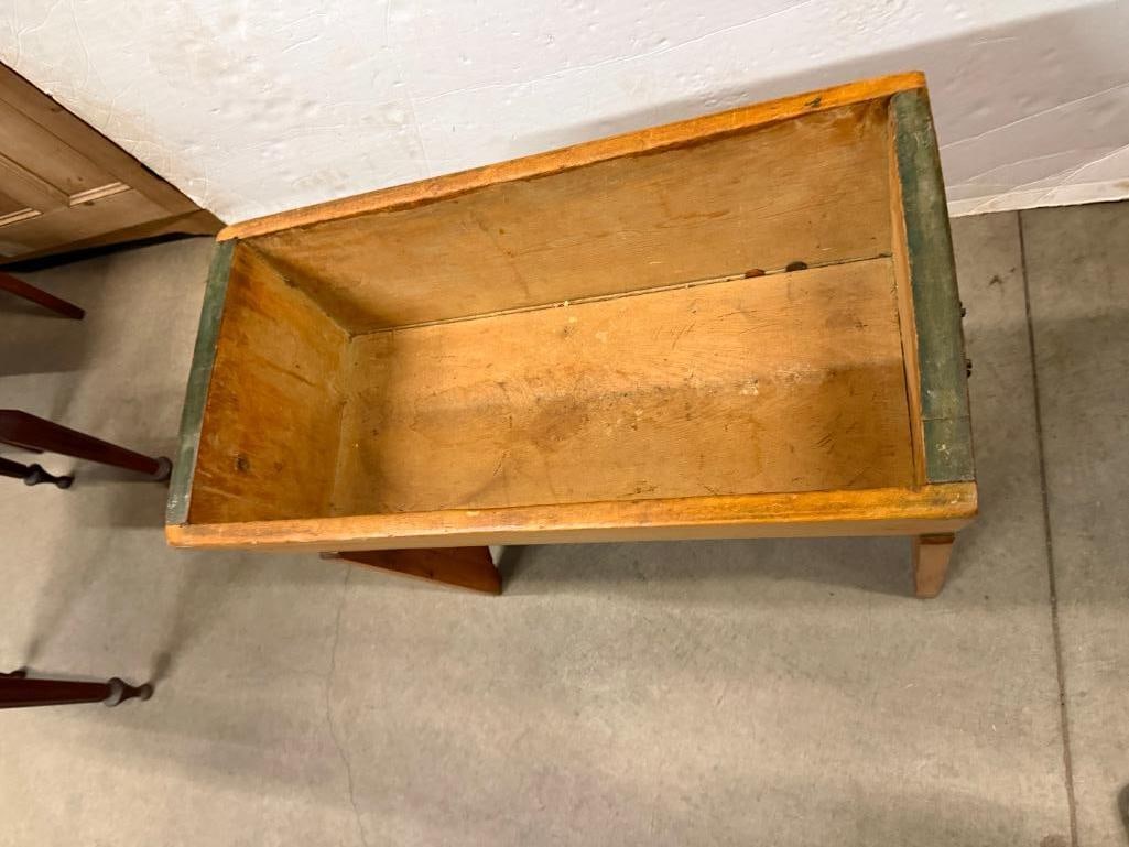 Antique Pine Dough Box Table - 4
