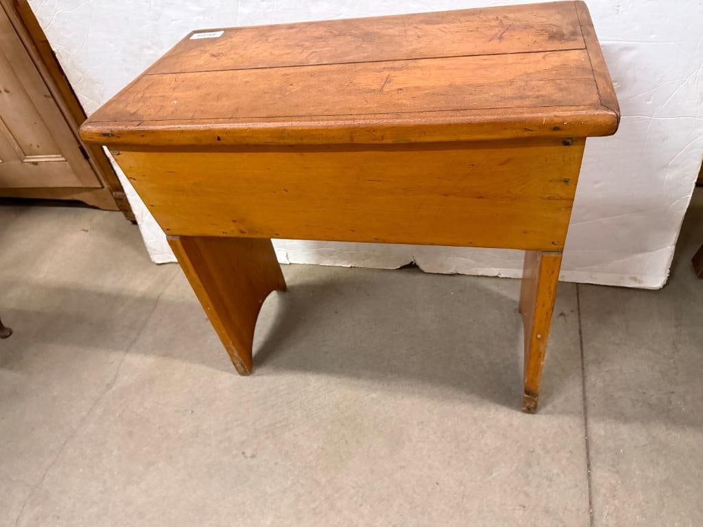 Antique Pine Dough Box Table - 7