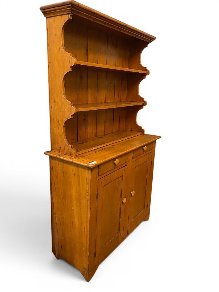 Pine Step Back Cupboard - 2