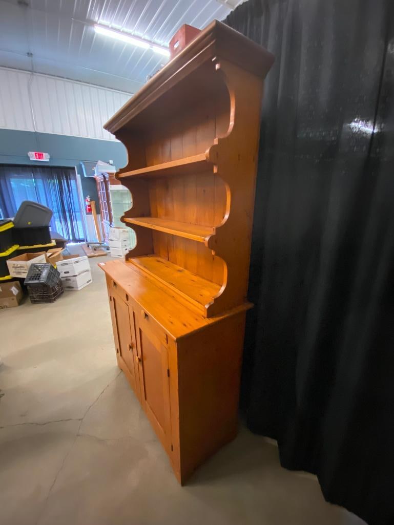 Pine Step Back Cupboard - 3