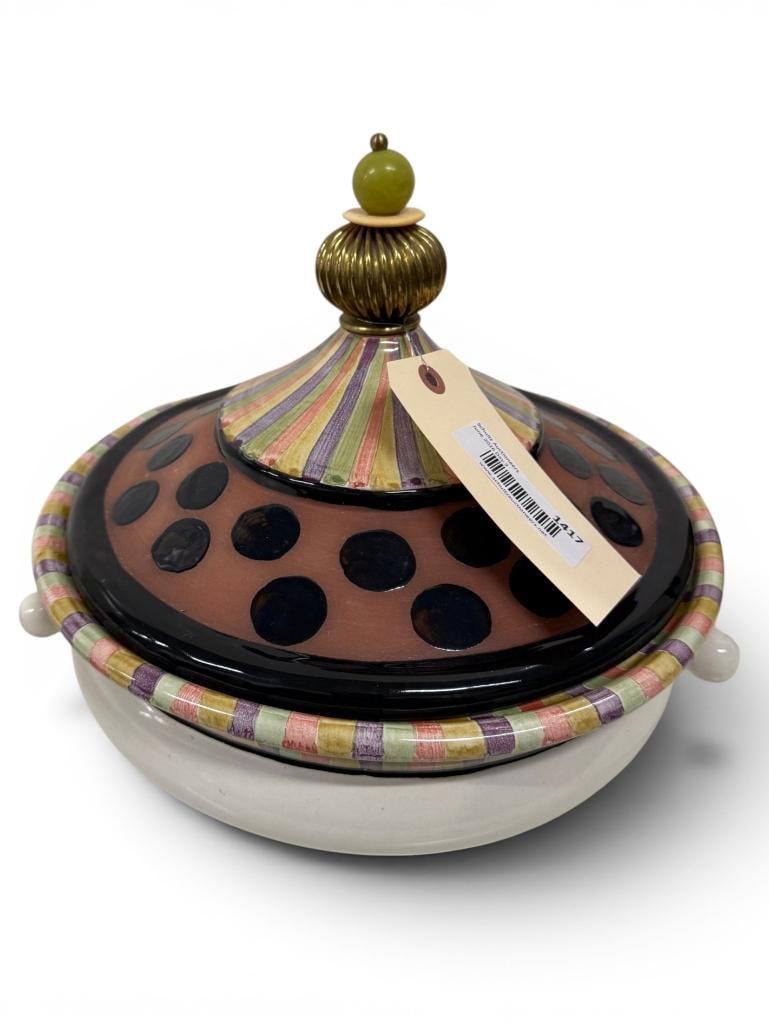 1998 MacKenzie Childs Large Covered Serving Bowl (1 of 6)