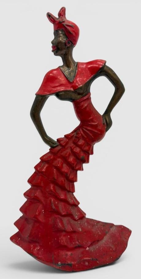 Antique Bronze Rumba Dancer Doorstop (1 of 3)