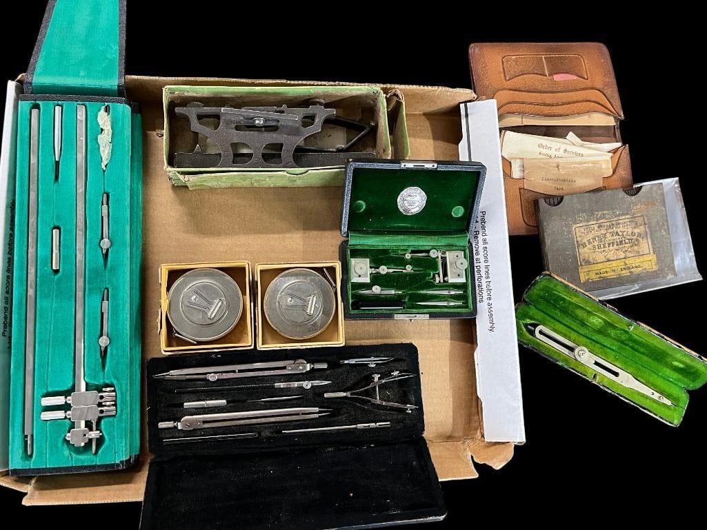 Vintage Drafting Sets and more: Vintage Drafting Sets and more. 8 pieces.
