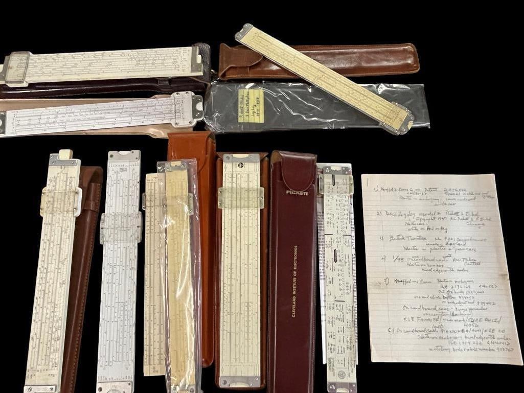 10 Slide Rules: 10 Slide Rules. Including some by Pickett.