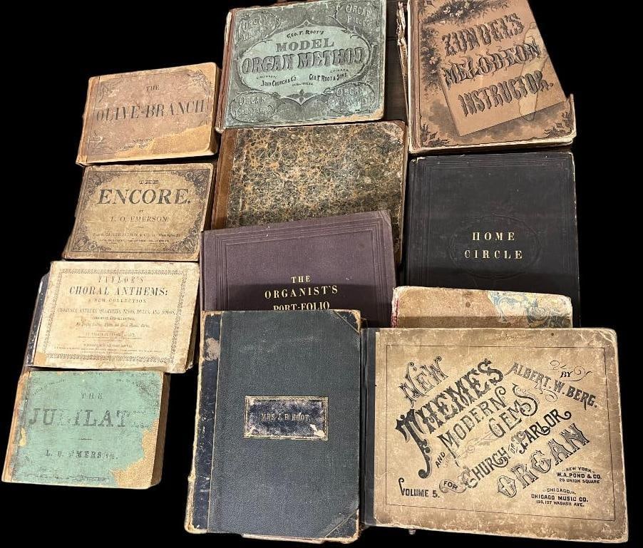 12 Antique Music Books: 12 Antique Music Books