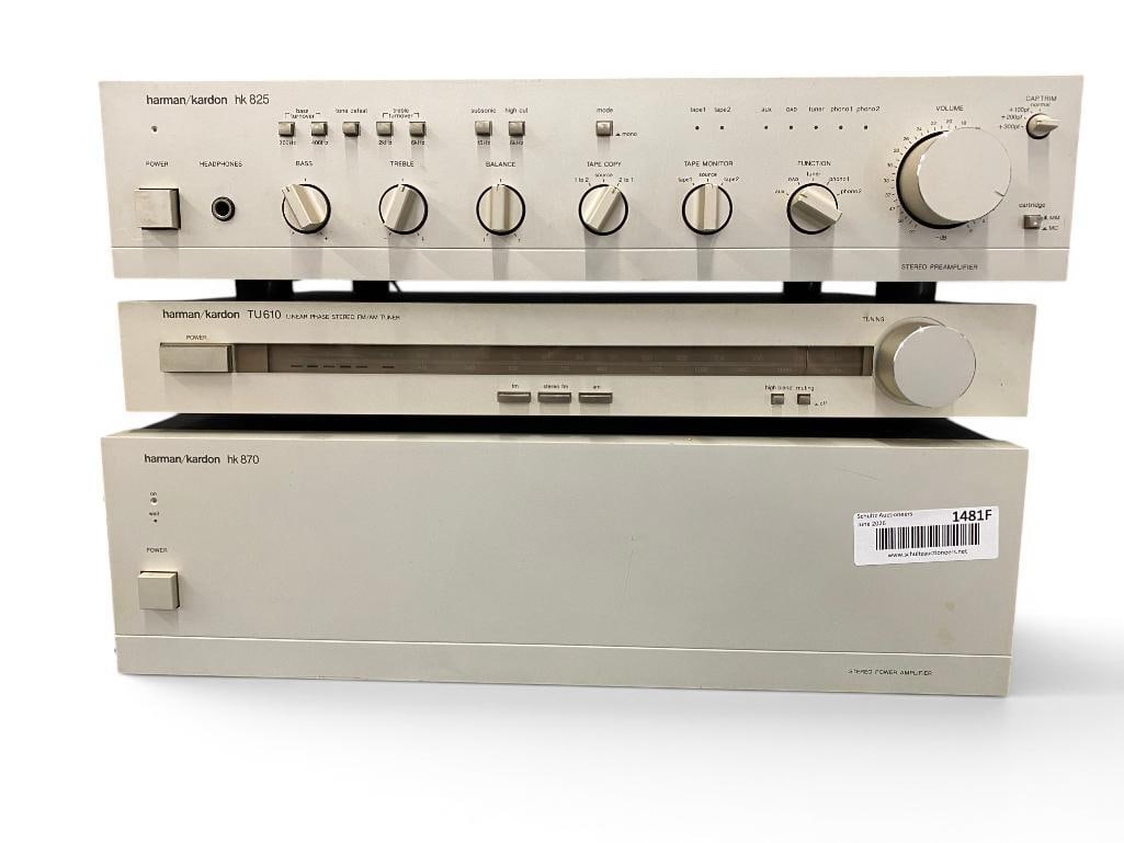 Harman Kardon TU610 Tuner, HK 825 Preamplifier and HK 870 Amplifier (1 of 6)