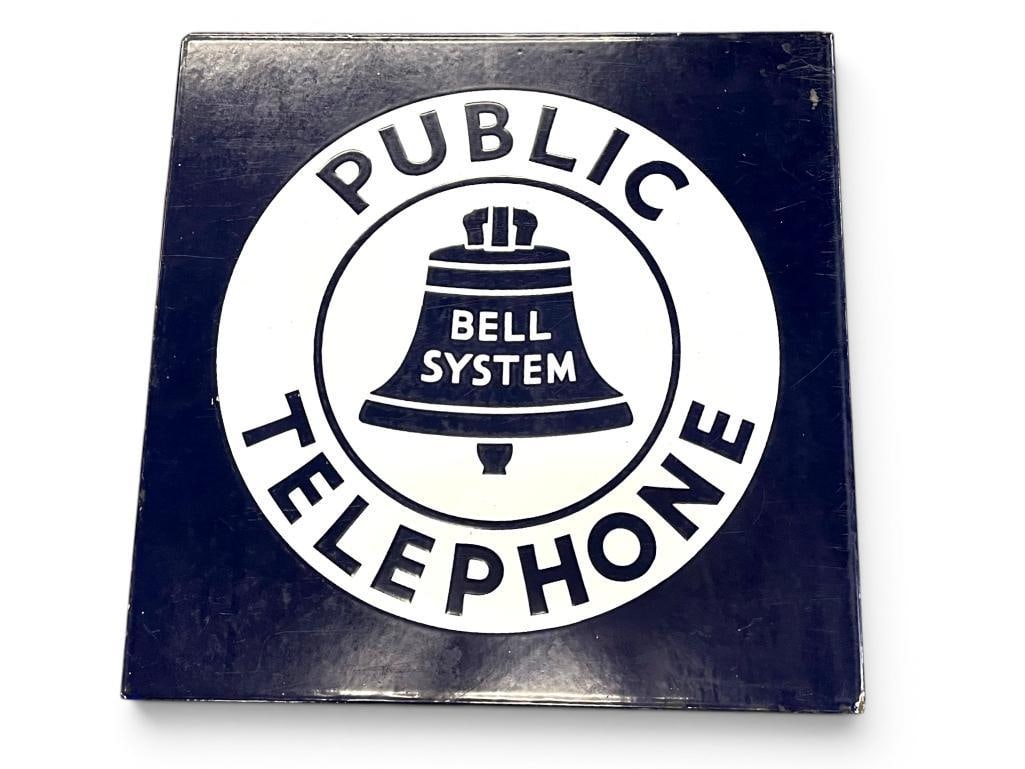 Bell System Porcelain Enamel Flange Sign (1 of 3)