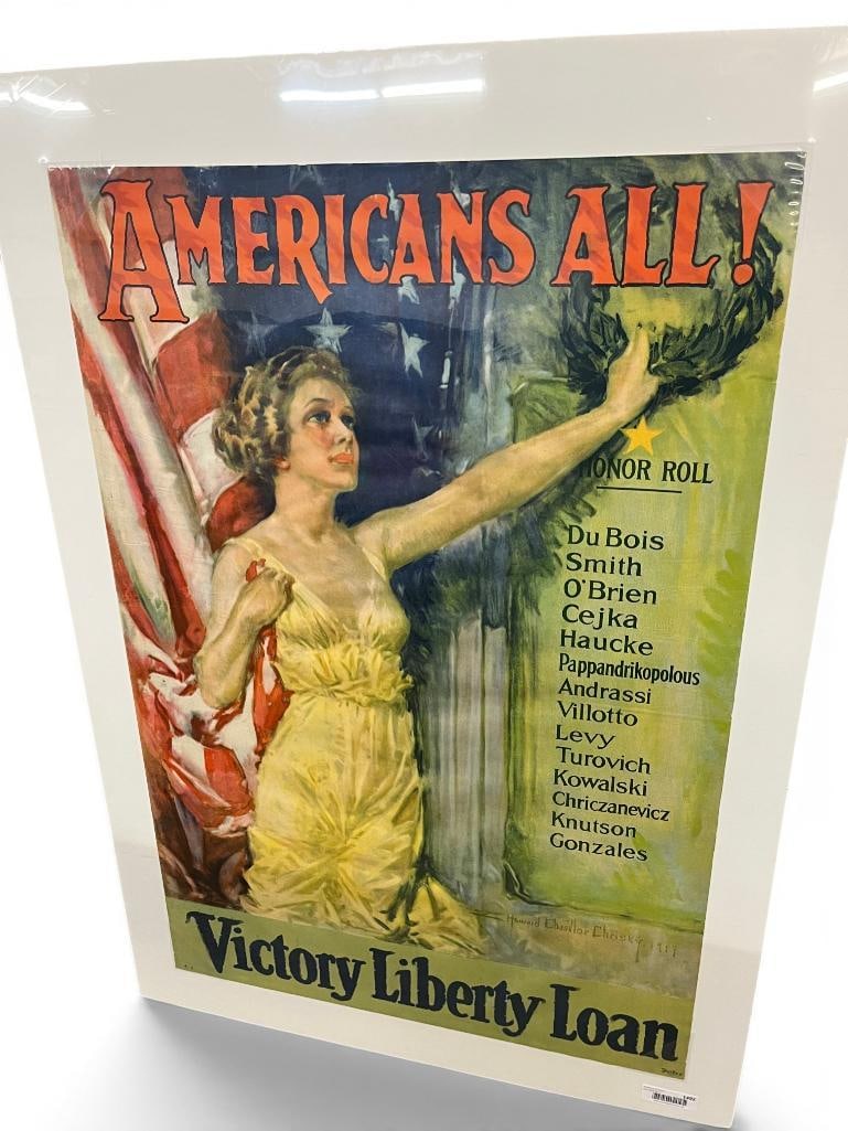 1919 Americans All! Victory Liberty Loan Poster (1 of 5)
