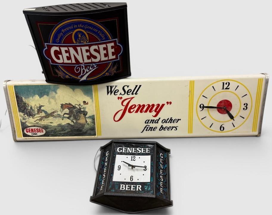 3 Genesee Beer Advertising Signs (1 of 11)