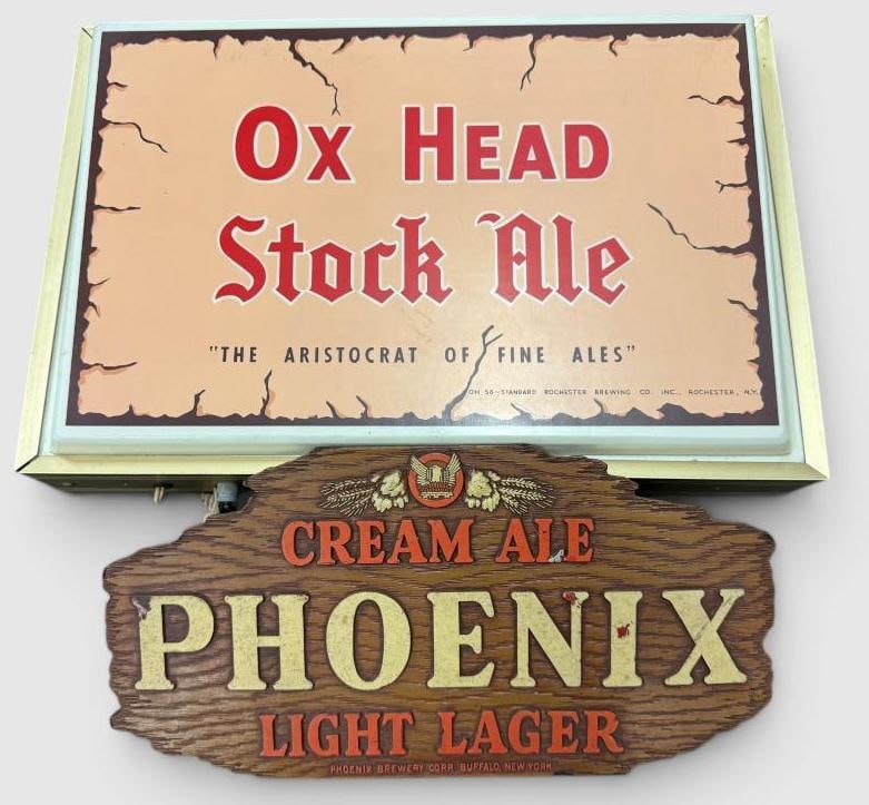Ox Head Stock Ale and Phoenix Lagers sign (1 of 5)
