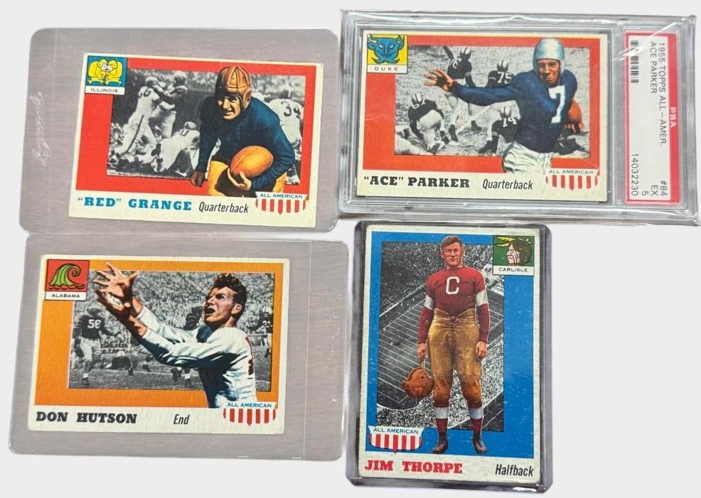 1955 Topps All American Football Complete Set: 1955 Topps All American Football Complete Set. 1-100. Including Jim Thorpe, Red Grange, Don Hutson, Four Horseman, Knute Rockne etc.