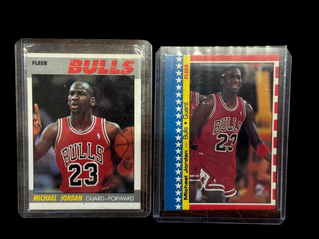 1987-1988 Fleer Basketball Complete Set: 1987-1988 Fleer Basketball Complete Set. Includes sticker set. Michael Jordan 2nd year card, etc.