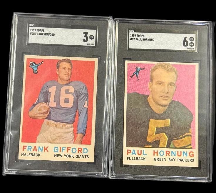 2 SGC Graded 1959 Topps Football cards (1 of 2)