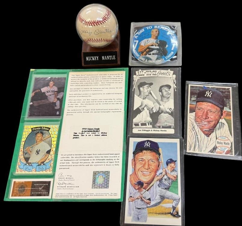 Mickey Mantle Autographed Baseball and more (1 of 7)