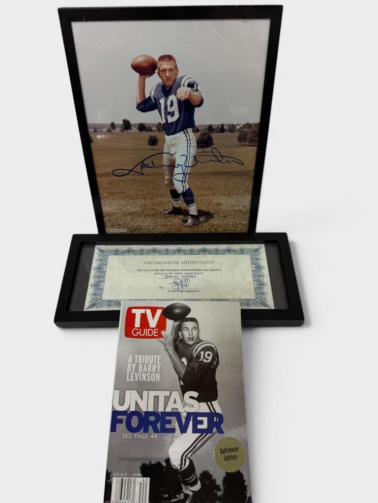 Johnny Unitas Autographed Photo (1 of 6)