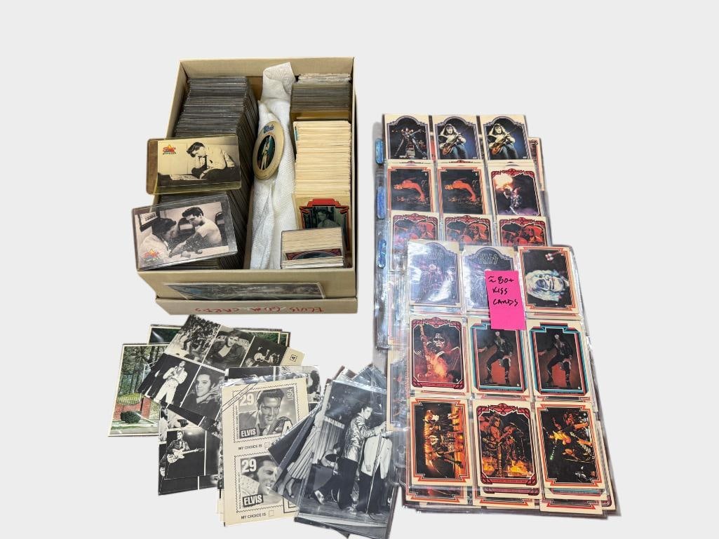 Collection of Kiss and Elvis Trading Cards (1 of 12)