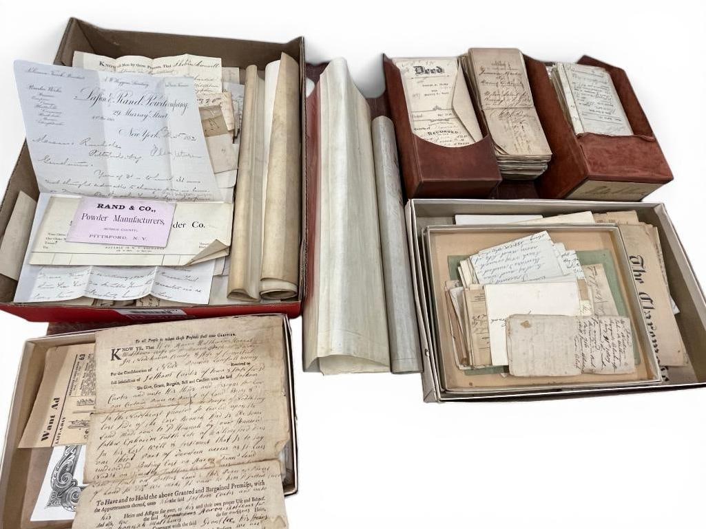 Ephemera lot of Agreements, deeds, bonds and more (1 of 16)