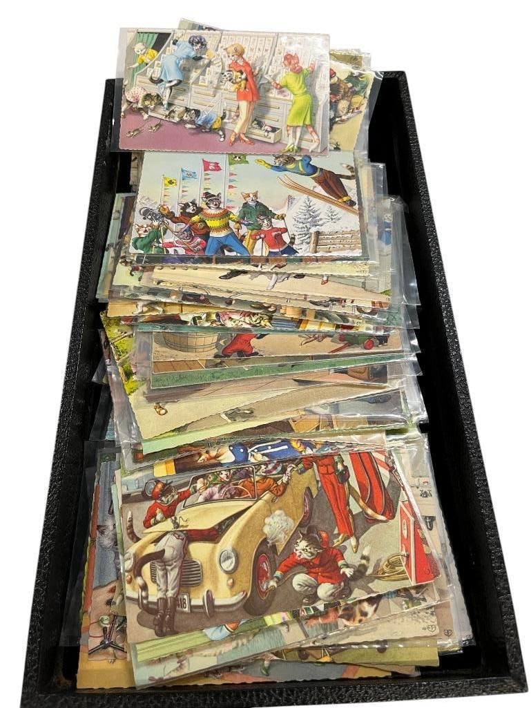 Alfred Mainzer Anthropomorphic Cat Postcards (1 of 4)