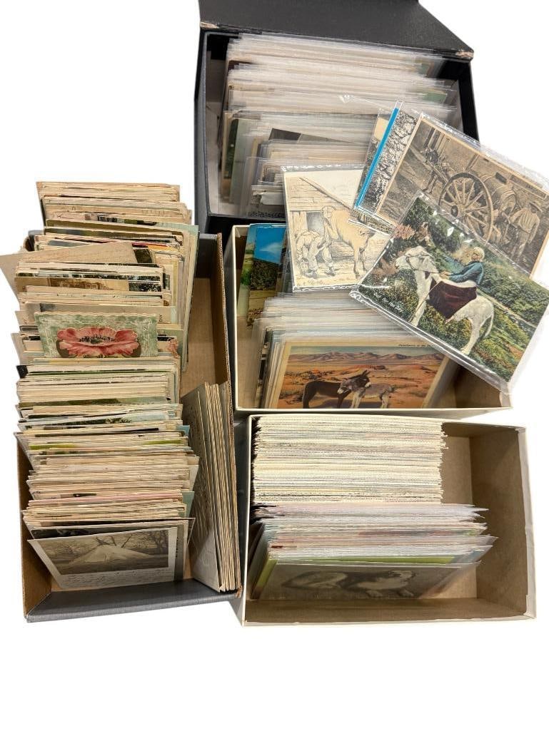 Collection of Vintage Postcards: Collection of Vintage Postcards. Including animals, holidays, places and more. Approx. 750 pieces..