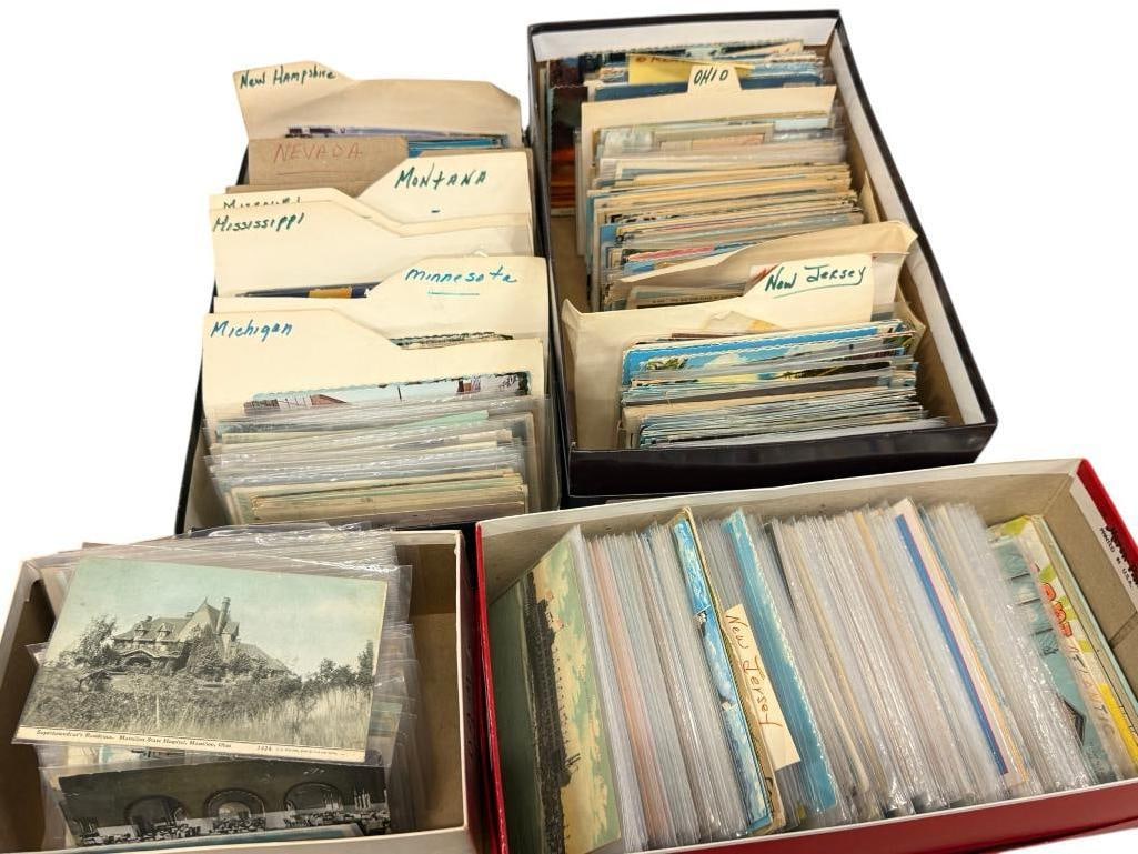 Collection of Vintage Postcards: Collection of Vintage Postcards. Mostly Travel/places. Including New Jersey, Ohio, Michigan, Mississippi and more. Over 1000 postcards.