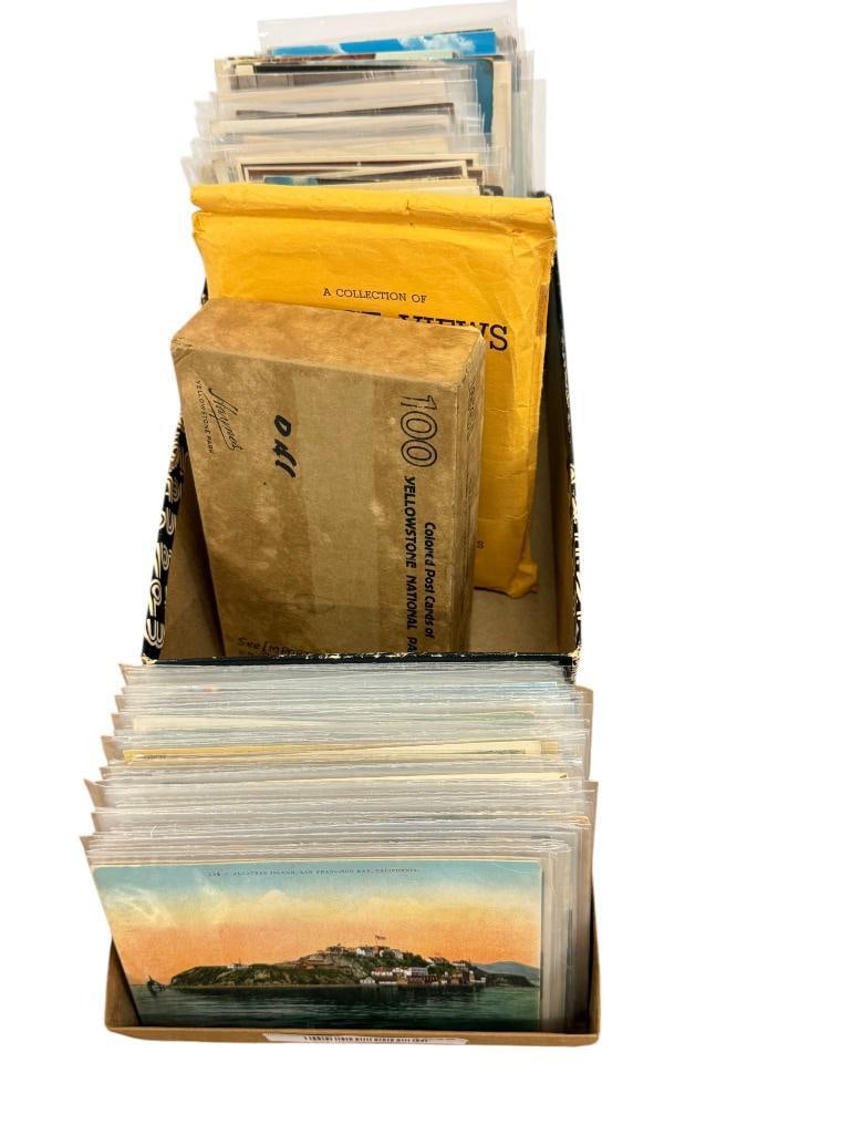 Collection of Vintage Postcards: Collection of Vintage Postcards including Prisons, Yellowstone, Longfellow, places etc. Approx. 350 postcards.