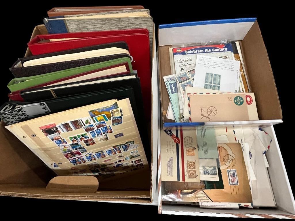 Group of U.S. and Foreign Stamps: Group of U.S. and Foreign Stamps, Blocks in albums, loose including First days and cancels.
